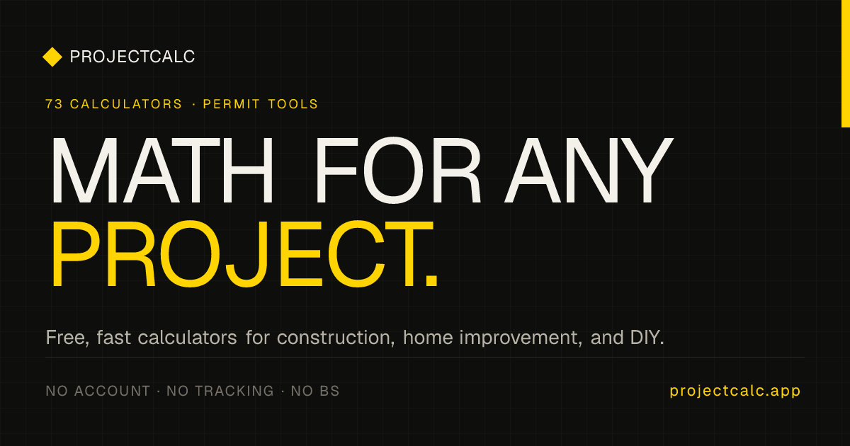 ProjectCalc — Quick calculators for any project